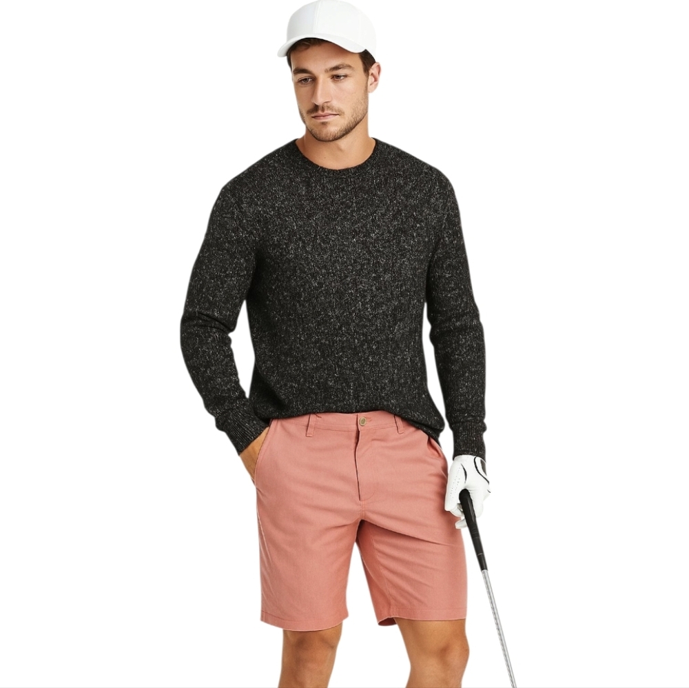 Nicklaus Perry Ellis Pink Drawstring Golf Shorts Size 30 Elastic Waist Pre-own